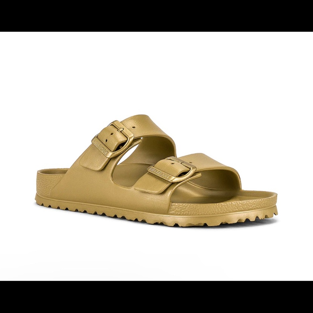 Birkenstock Eva Arizona Sandal in Glamour Gold EU 37 Narrow